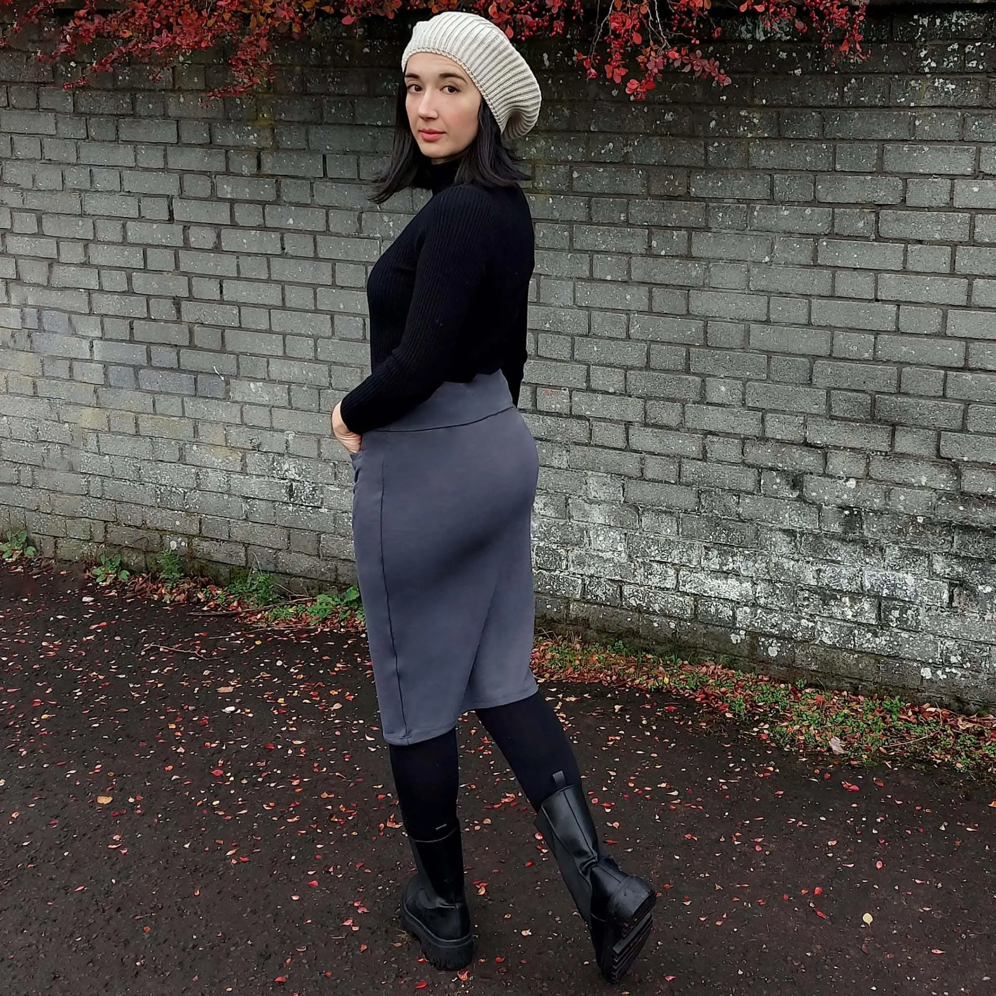 Pencil Skirt - Slate Gray