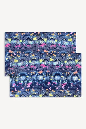 Pillowcases - Denim Neon Splatter