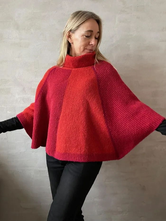 Pirouette poncho / cape by Hanne Falkenberg, No 20 knitting kit