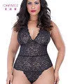 Plus Size Lingerie Sexy Lingerie Hot Transparent Lace Dress Sleepwear Underwear Babydoll  For Women.