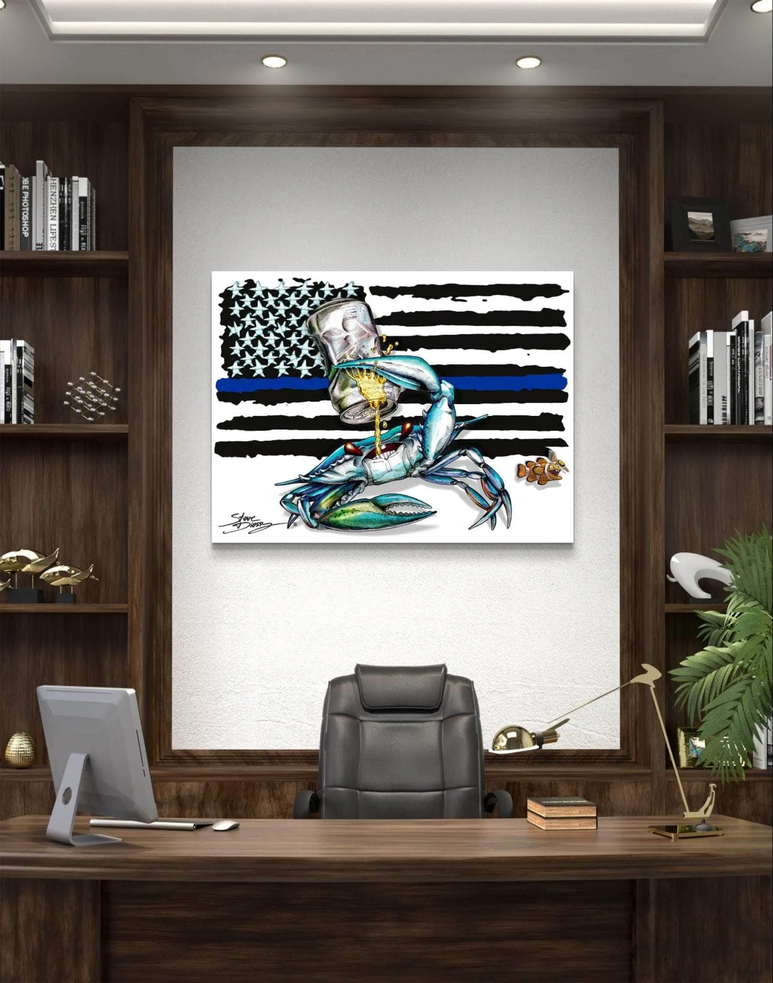 "Crabeer Blue Line USA" Limited Edition Canvas