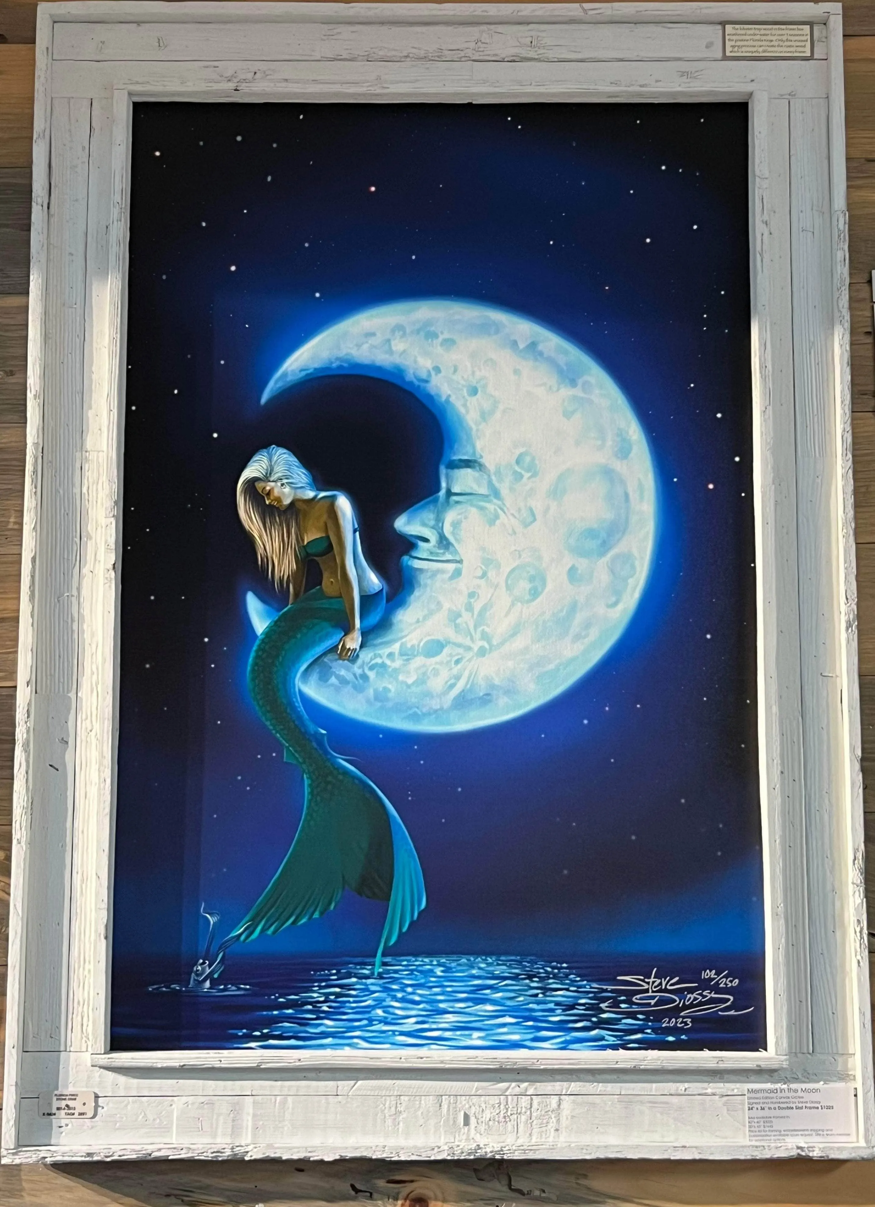 "Mermaid In The Moon” Limited Edition Canvas