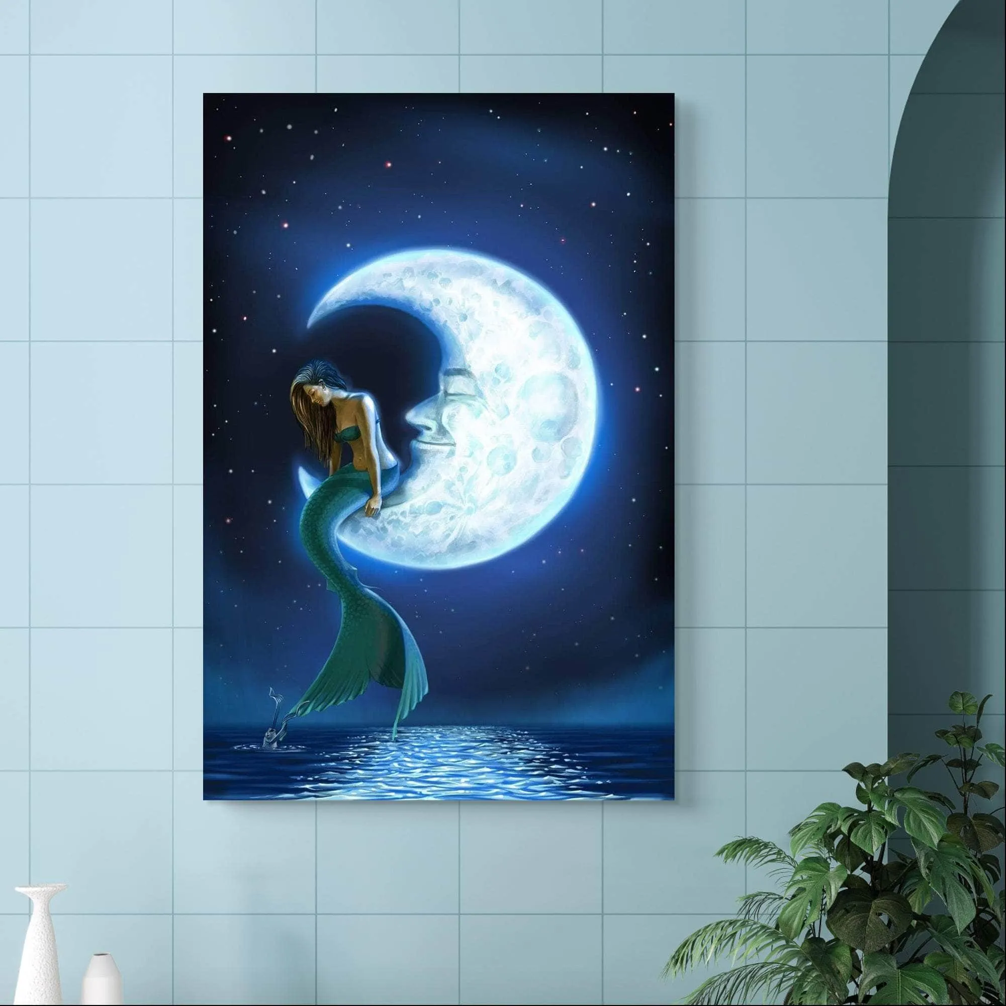 "Mermaid In The Moon” Limited Edition Canvas