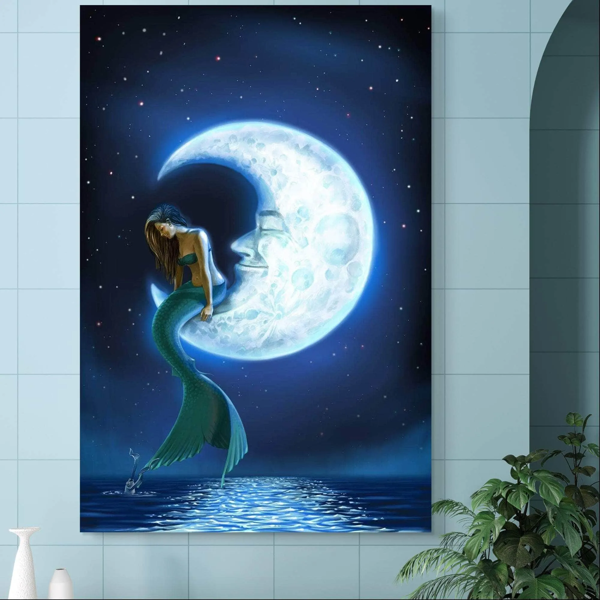 "Mermaid In The Moon” Limited Edition Canvas