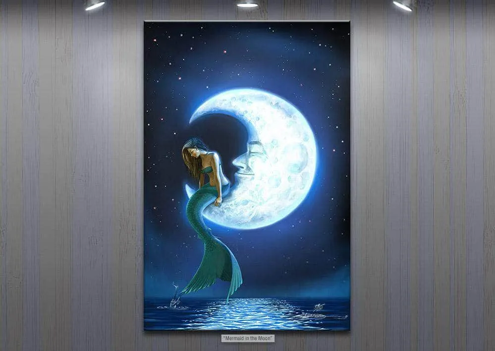 "Mermaid In The Moon” Limited Edition Canvas