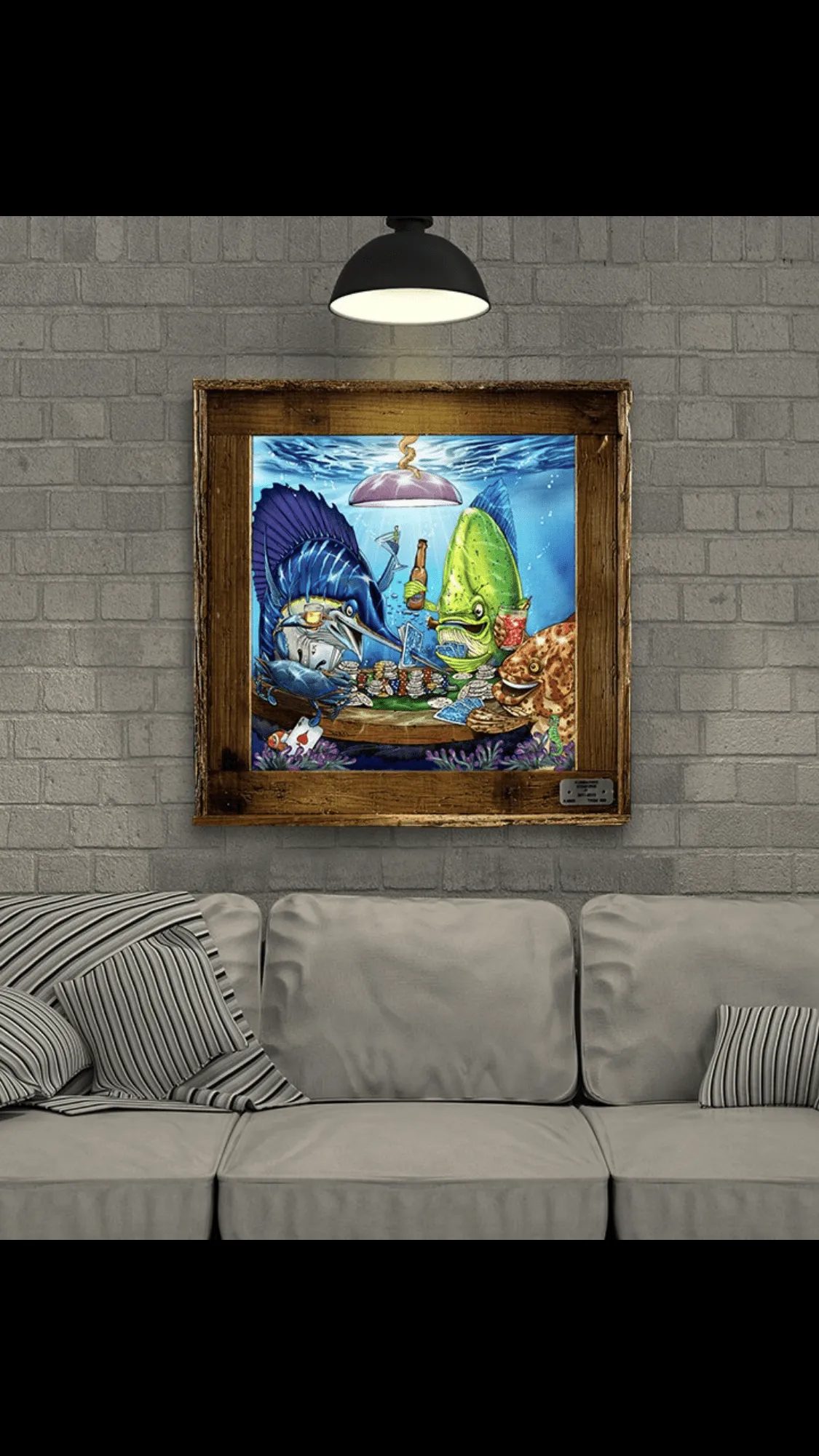 "Poker Fish" Limited Edition Canvas