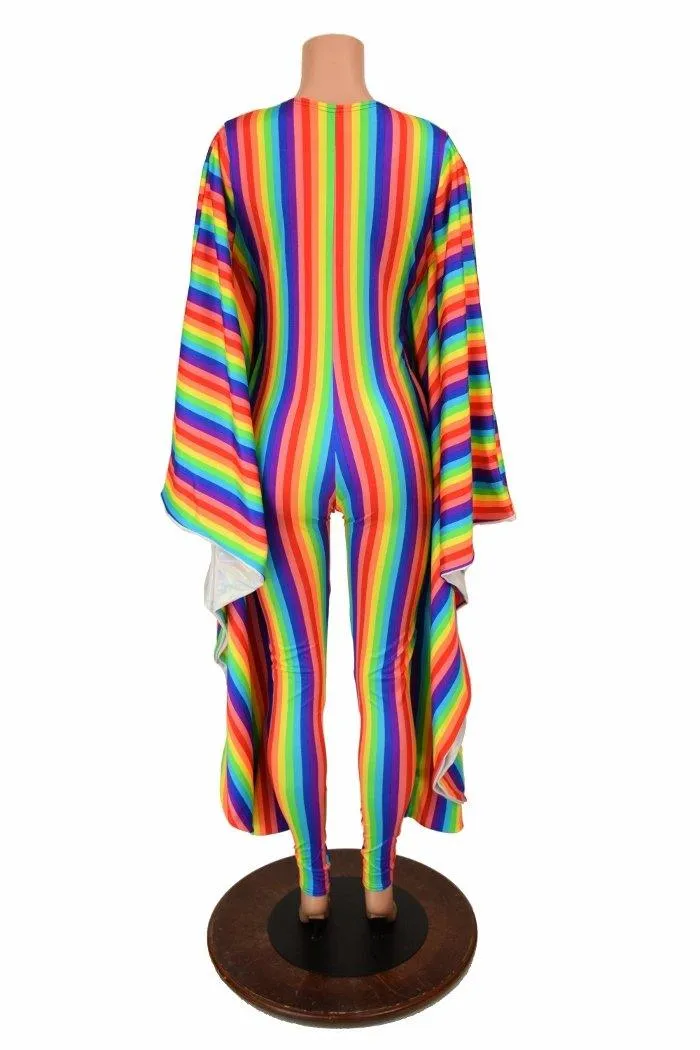 Rainbow and Flashbulb Batwing Catsuit