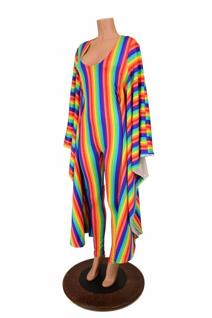 Rainbow and Flashbulb Batwing Catsuit