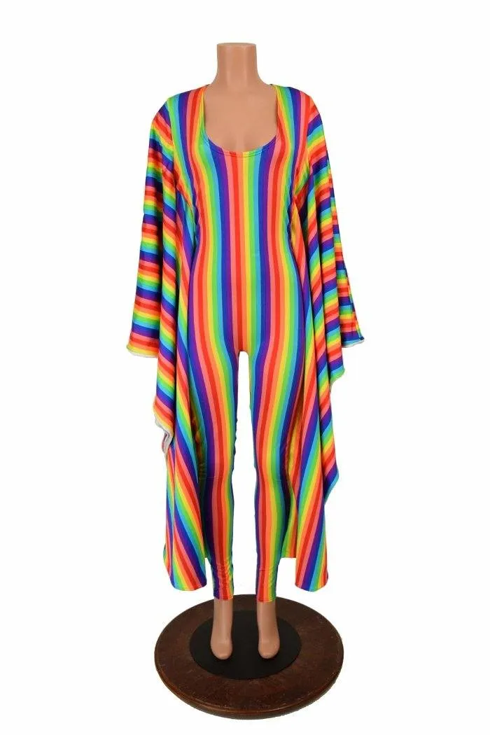 Rainbow and Flashbulb Batwing Catsuit