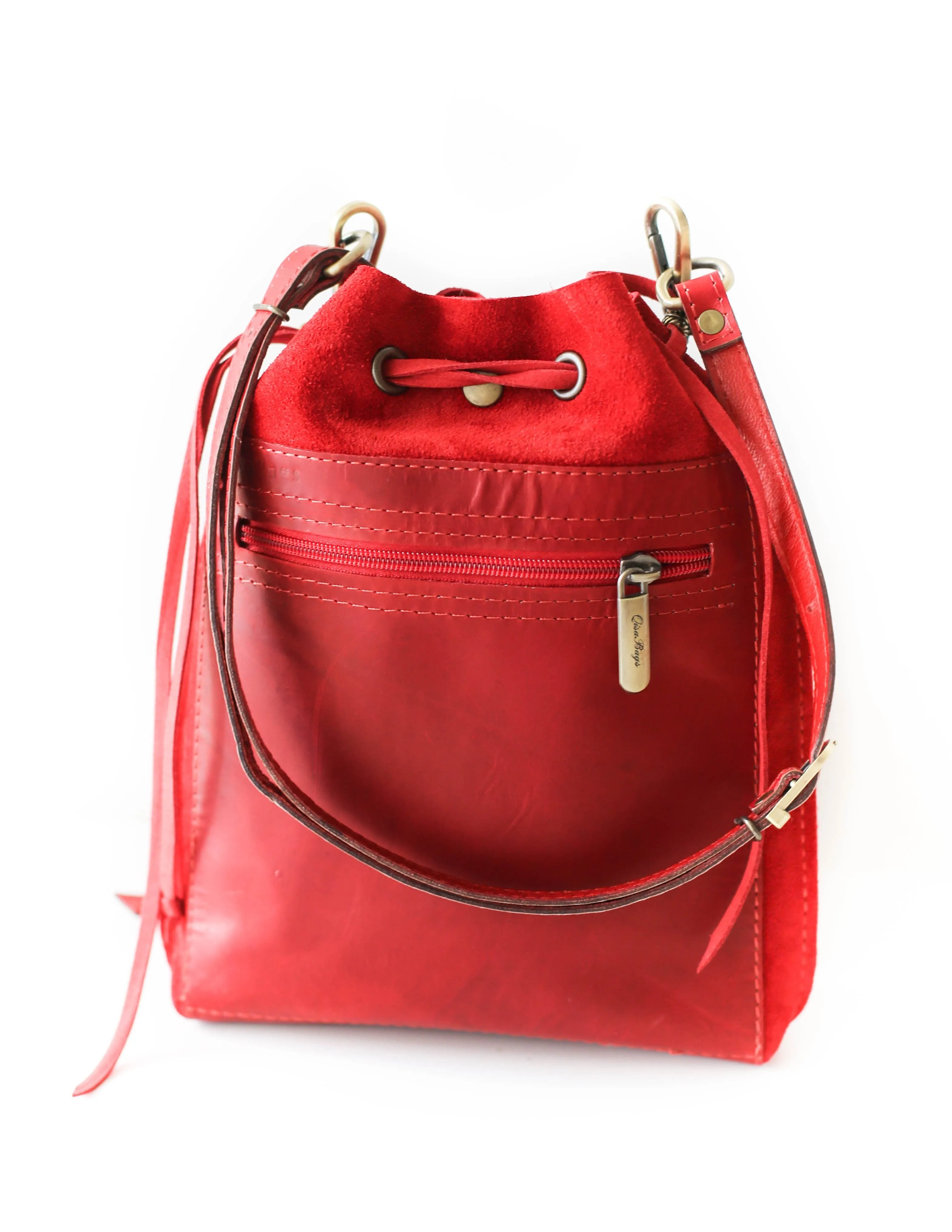 Red Designer Mini Bag - Small Leather Bag