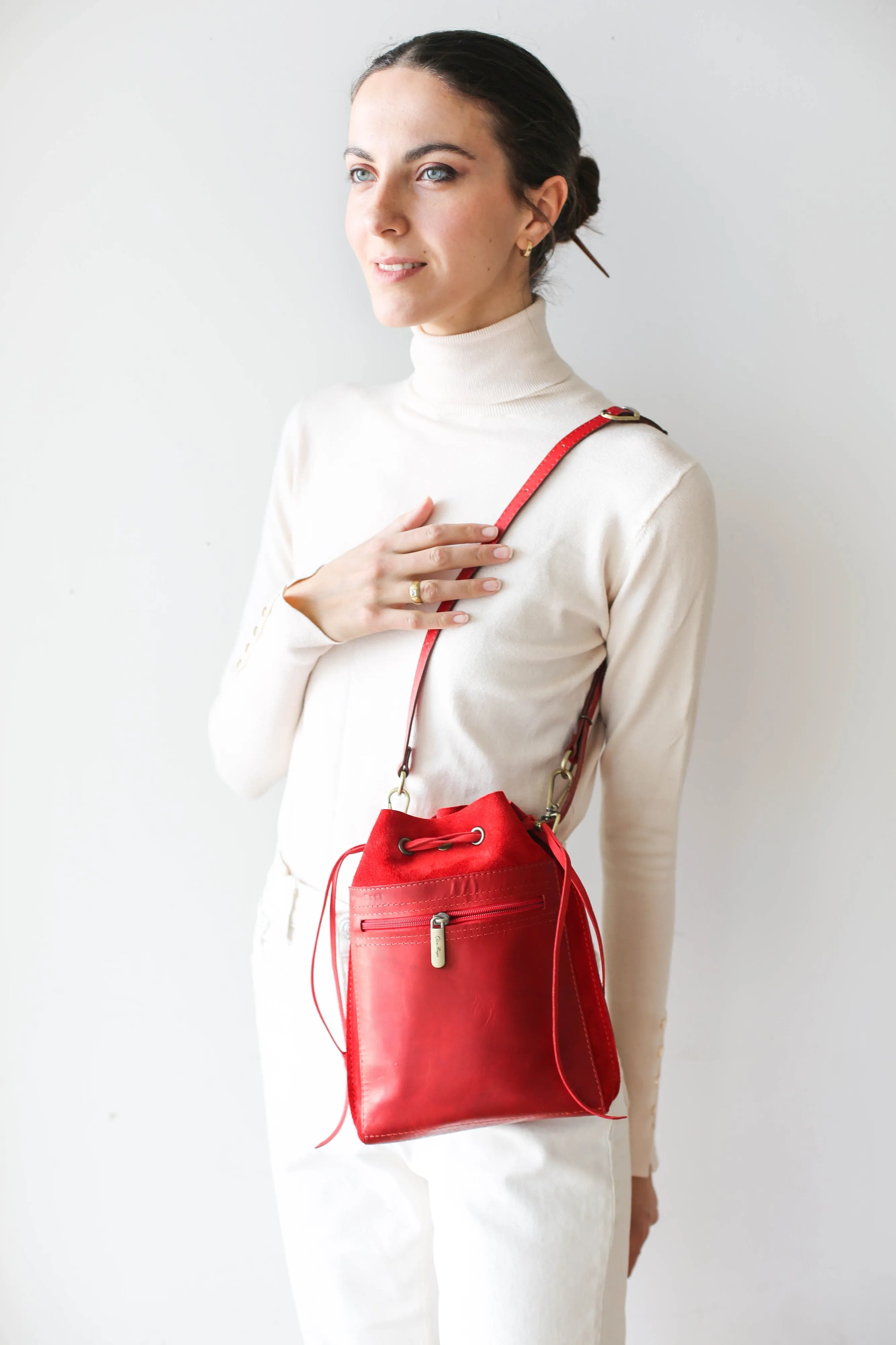 Red Designer Mini Bag - Small Leather Bag