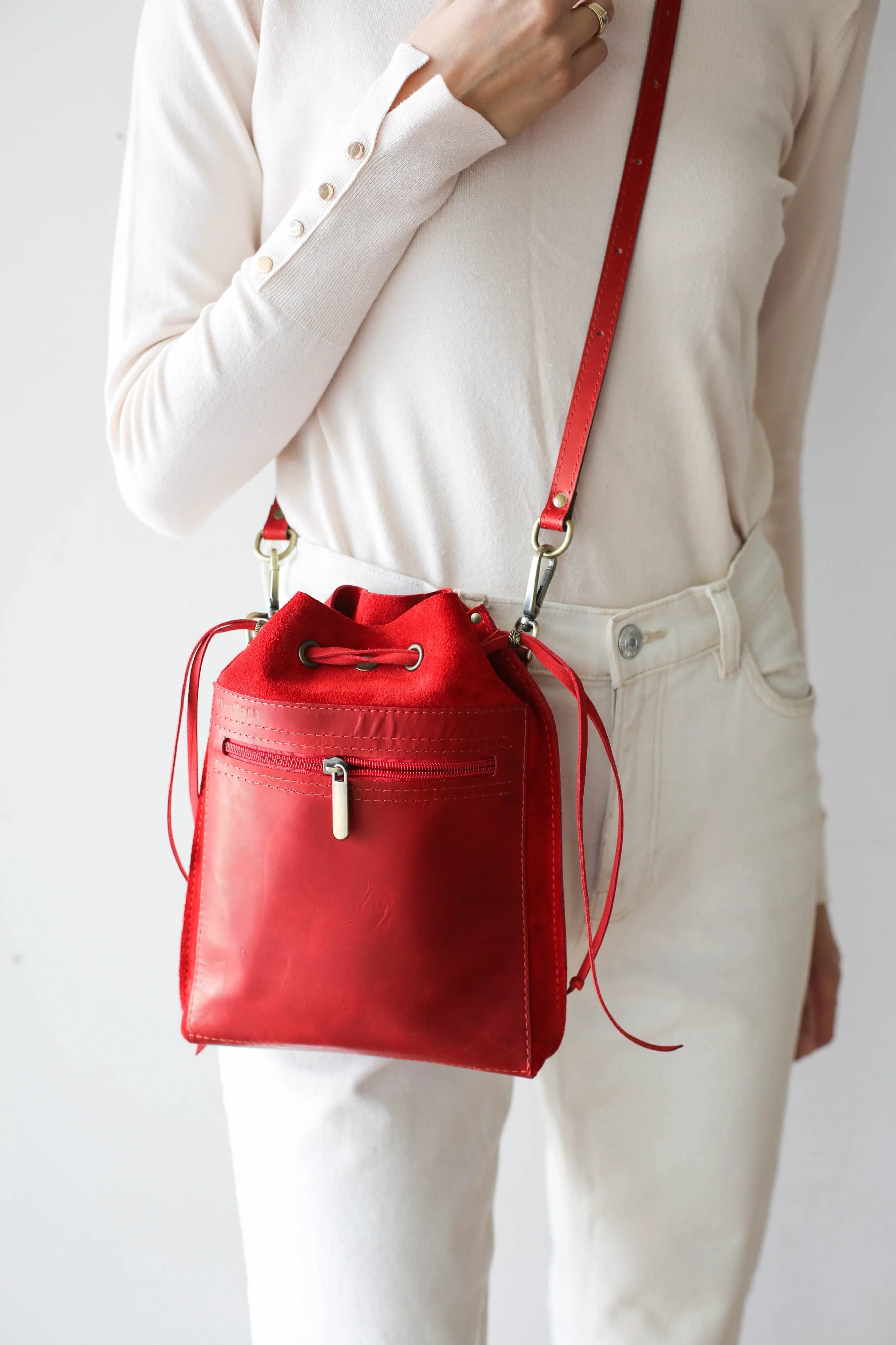 Red Designer Mini Bag - Small Leather Bag