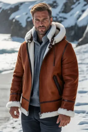 Remo Hooded Sheepskin Jacket