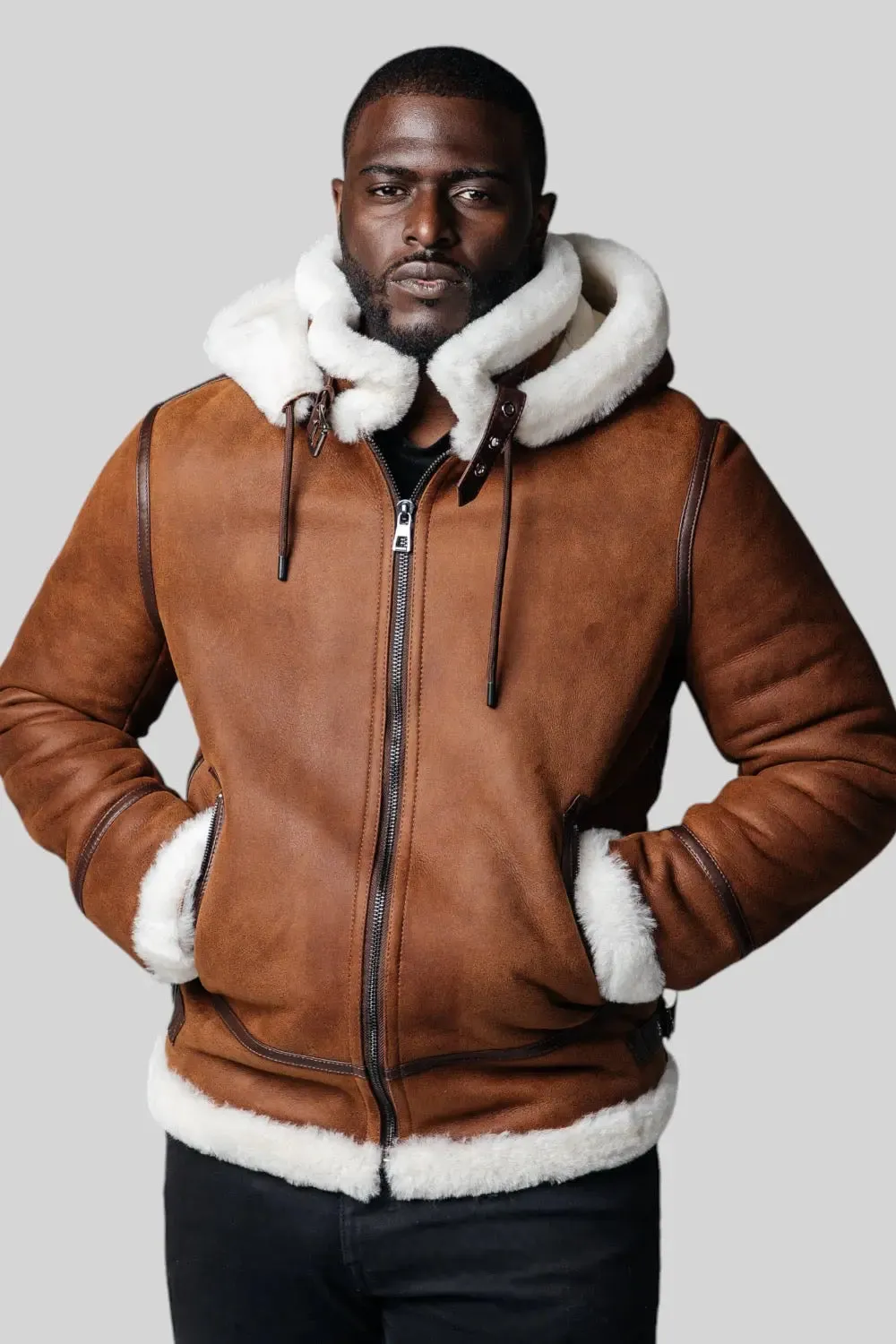 Remo Hooded Sheepskin Jacket