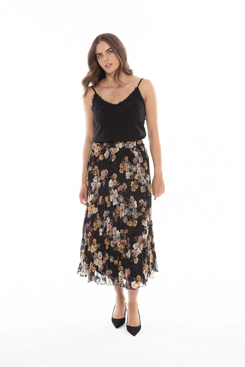 Seeking Lola Nifty Skirt - Glowing Bouquet