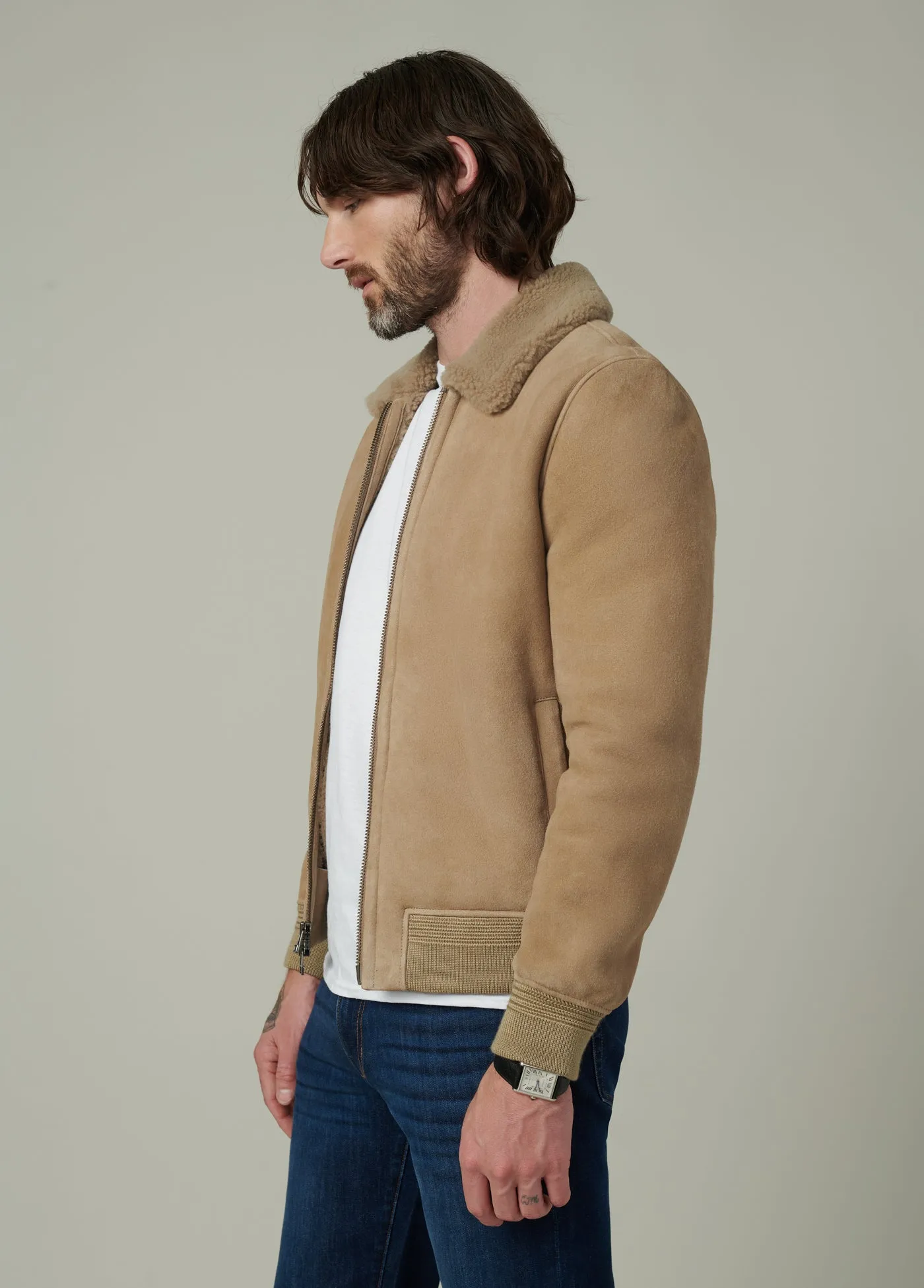 SHEARLING FLIGHT JACKET