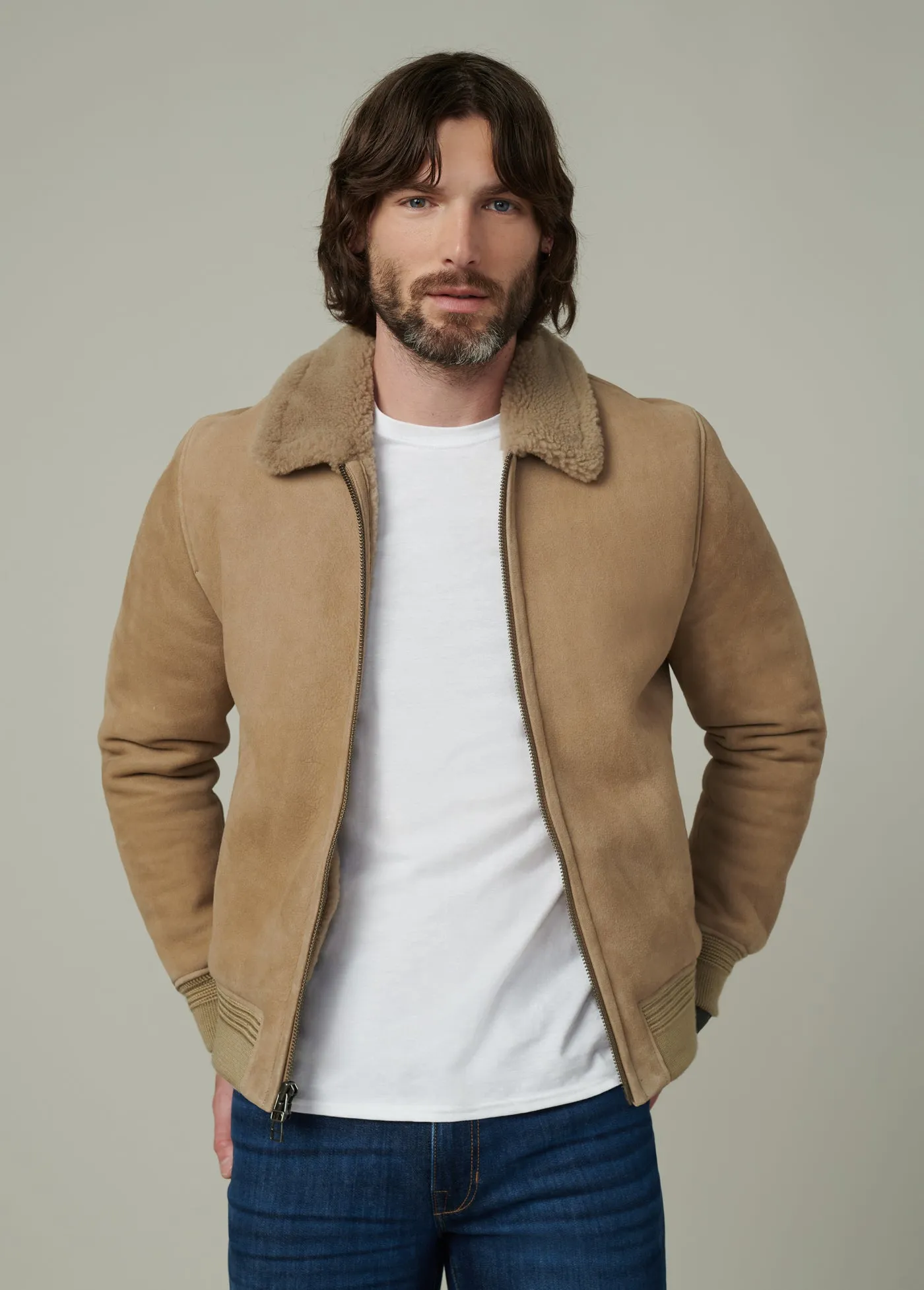 SHEARLING FLIGHT JACKET