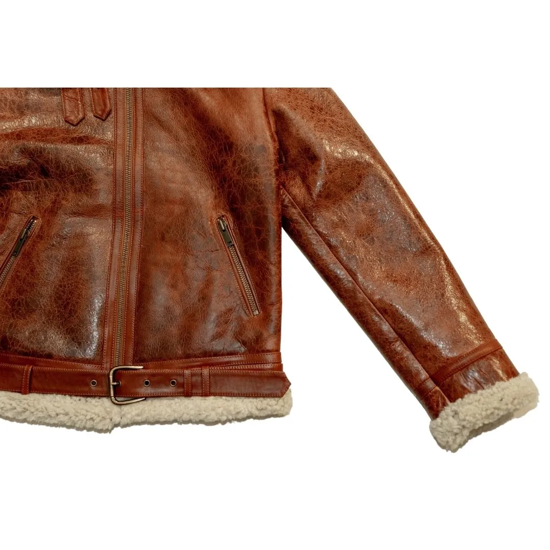 Shearling Leather Pilot Jacket