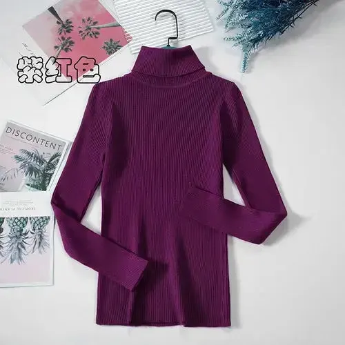 Simple Women Turtleneck Sweater