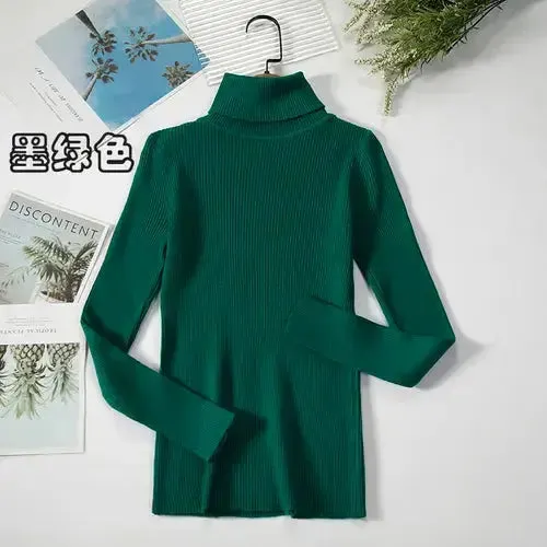 Simple Women Turtleneck Sweater