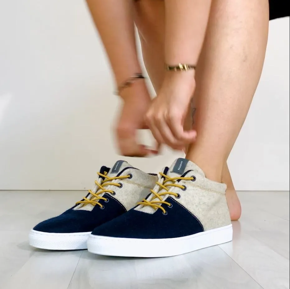 Sky Wooler - Navy Cream Gold