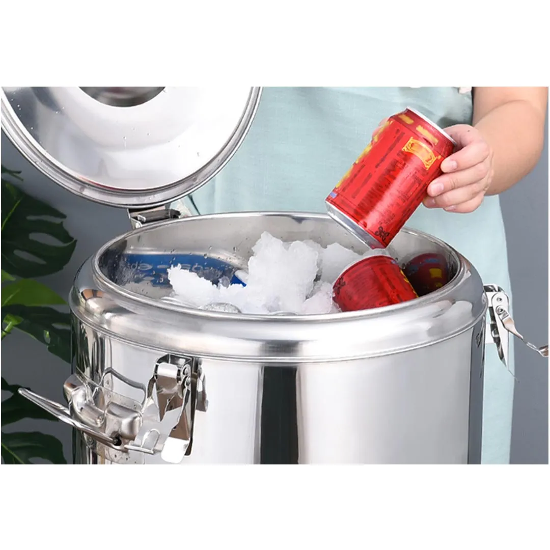 SOGA 12L Stainless Steel Insulated Stock Pot Dispenser Hot & Cold Beverage Container