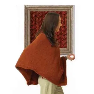 Split Collar Poncho Wool Ease Chunky Version Pattern (Knit)