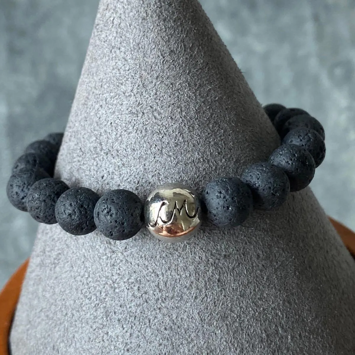 Super Seven & Lava Stone Men Bracelet