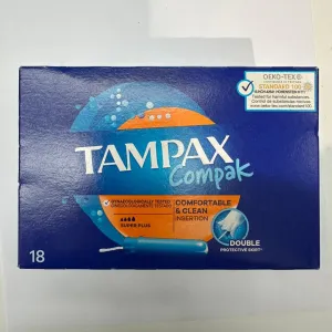 Tampax Compak Tampons, Super Plus 18's (D)