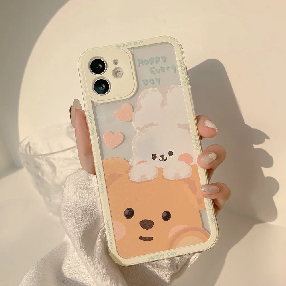 Teddy & Bunny Friends iPhone Case