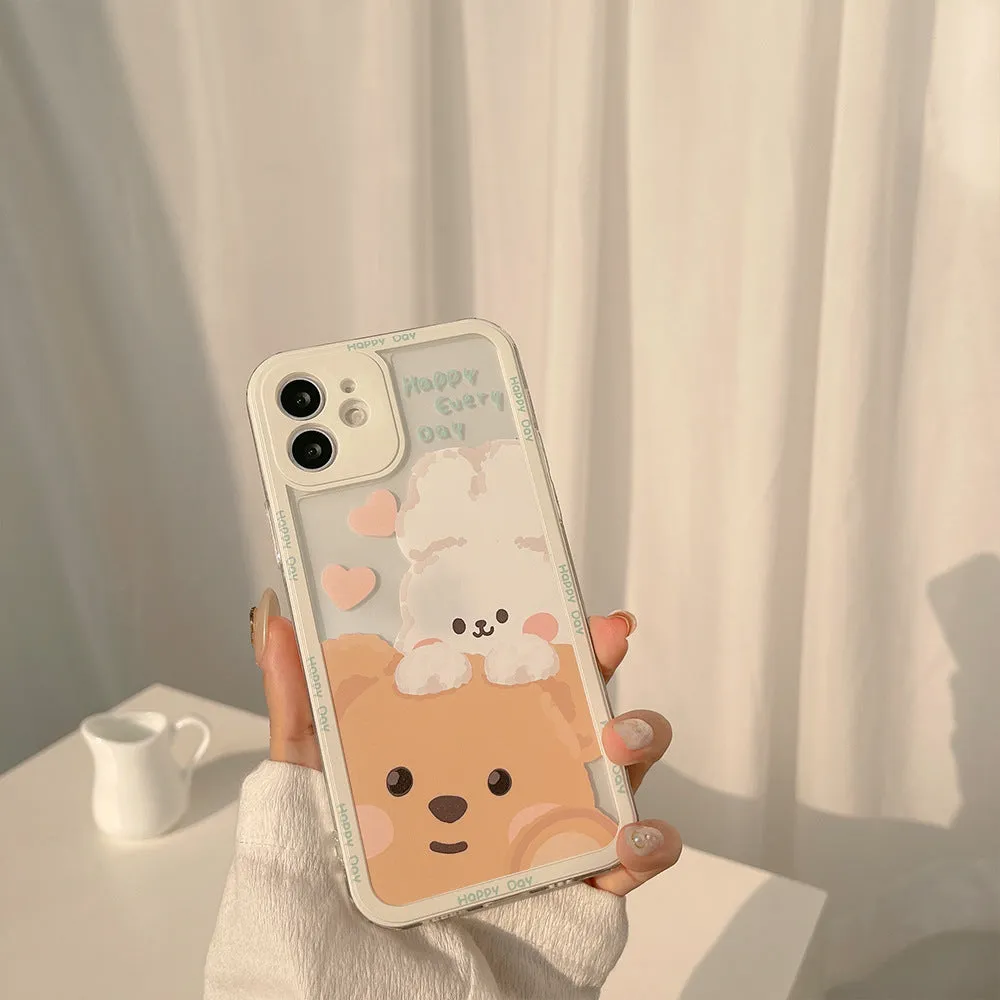 Teddy & Bunny Friends iPhone Case