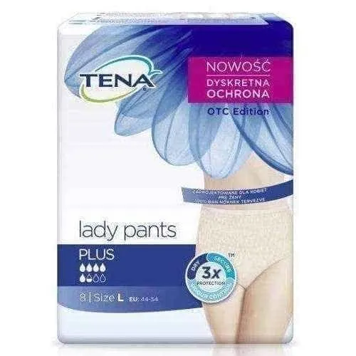 TENA Lady Pants Plus Large x 8 pieces