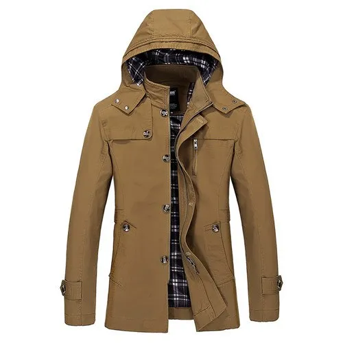 Trench Casual Solid Wadded Jacket