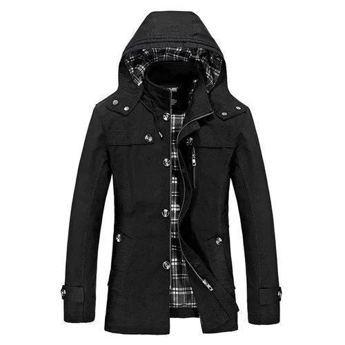 Trench Casual Solid Wadded Jacket