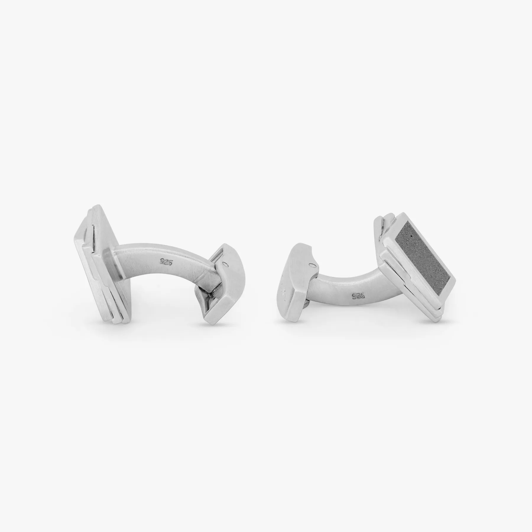 Twisted Square cufflinks in hematite (Limited Edition)