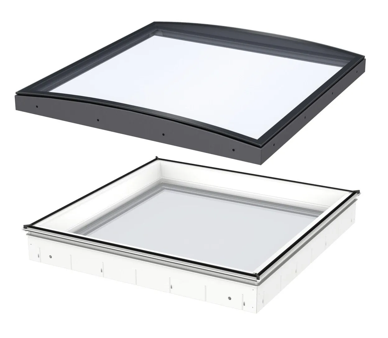 VELUX CVU 150120 1093 INTEGRA® Electric Curved Glass Rooflight Package 150 x 120cm (Including CVU Double Glazed Base & ISU Curved Glass Top Cover)