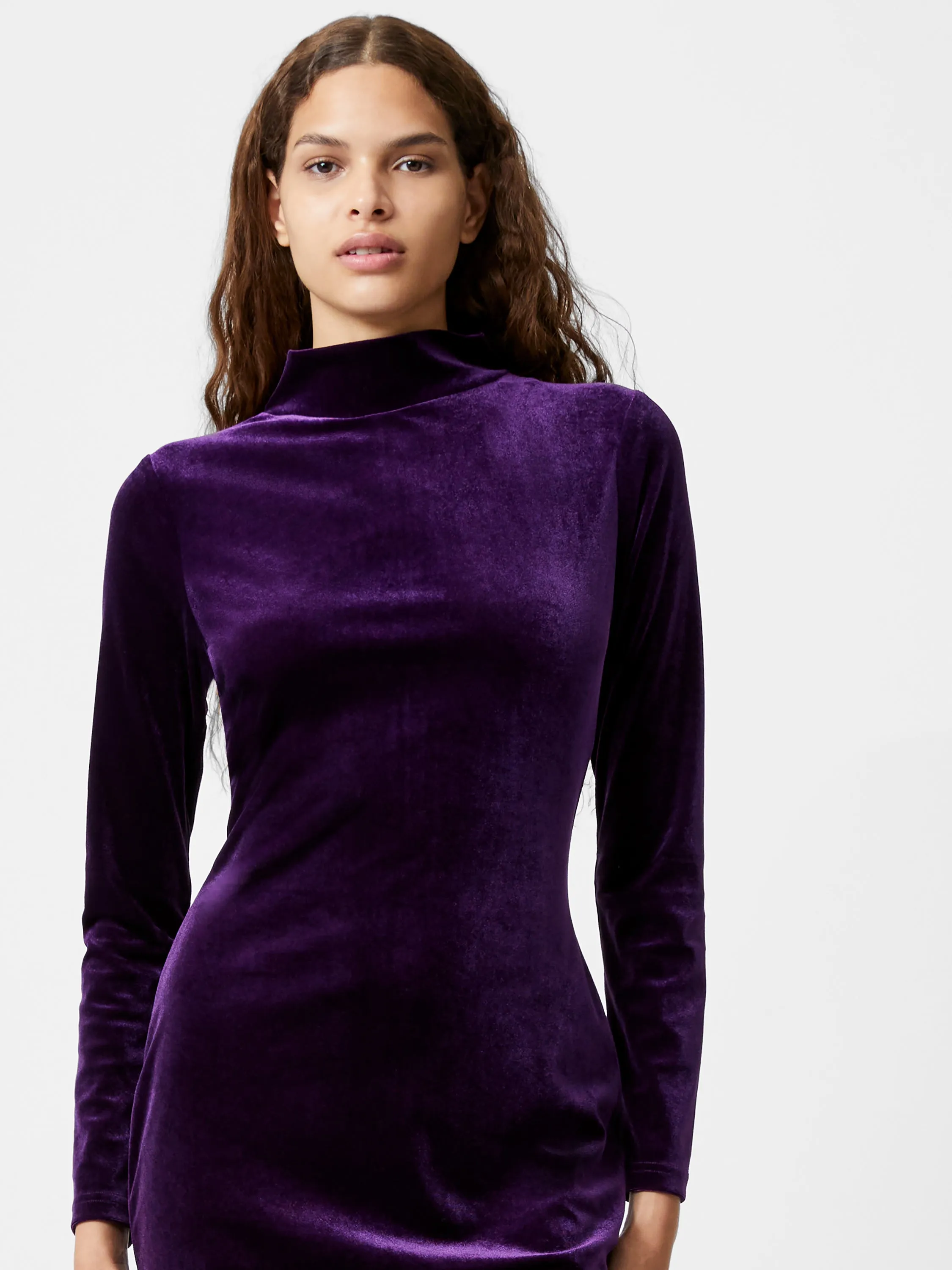 Velvet Turtleneck Dress