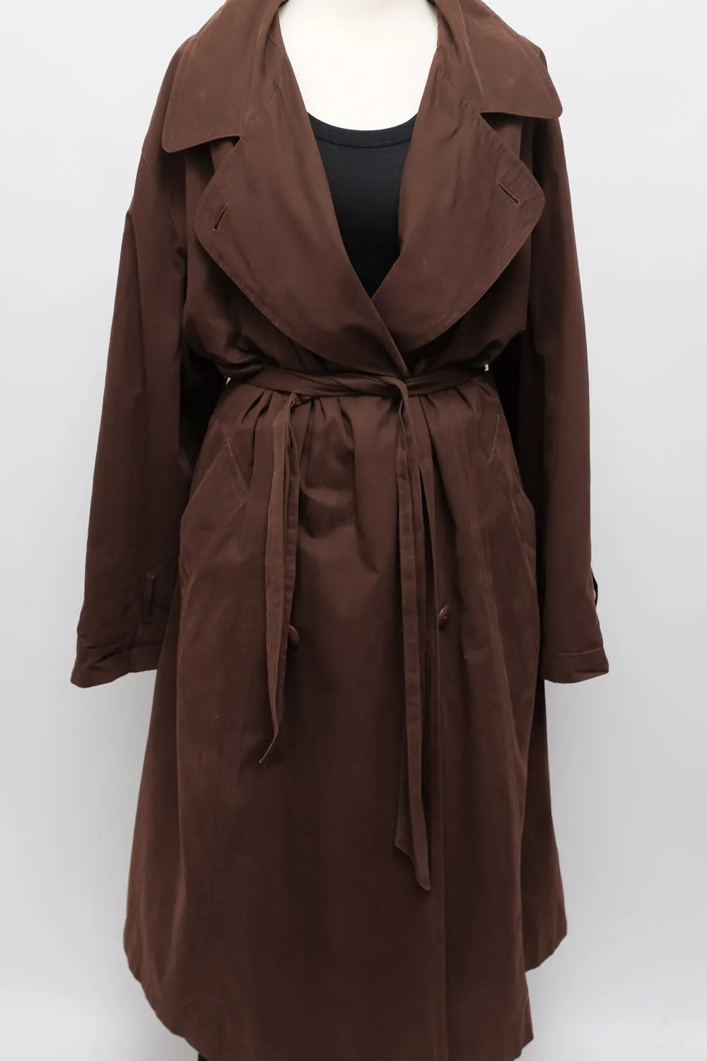 VINTAGE CHOCOLATE TRENCH COAT