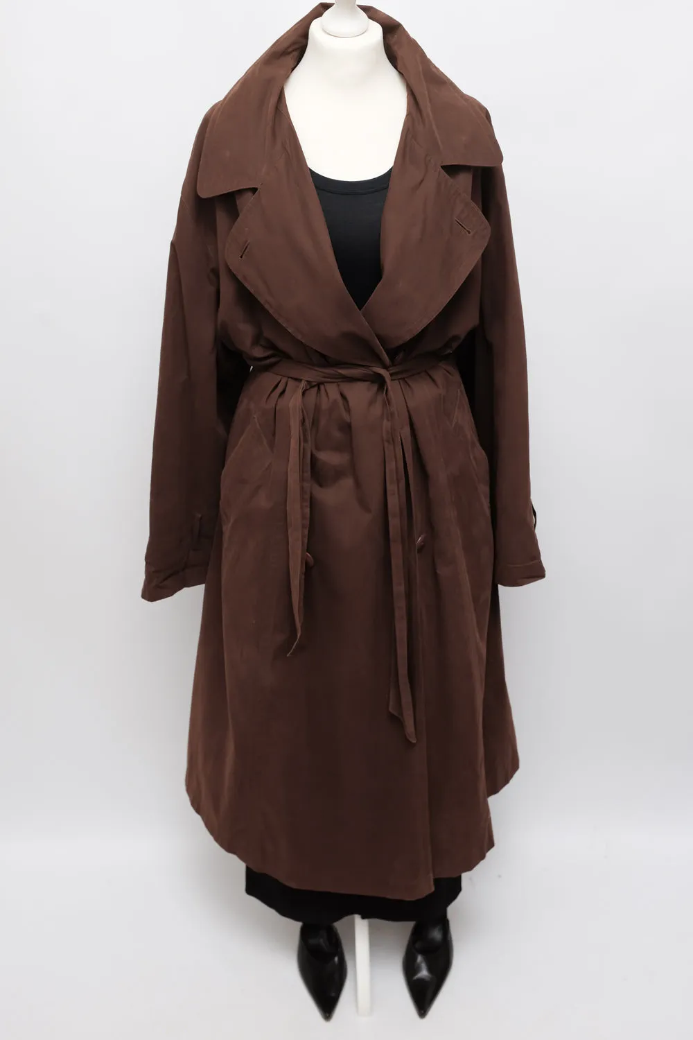 VINTAGE CHOCOLATE TRENCH COAT