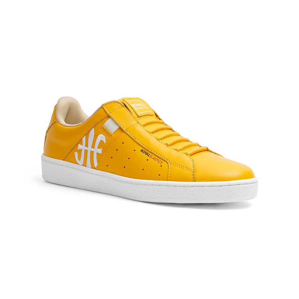 Women's Icon Genesis Spotlight Yellow White Leather Sneakers 91993-333