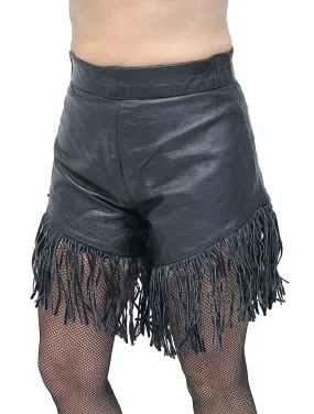 Woodstock Fringed Leather Hot Pants #SH11540FK ()