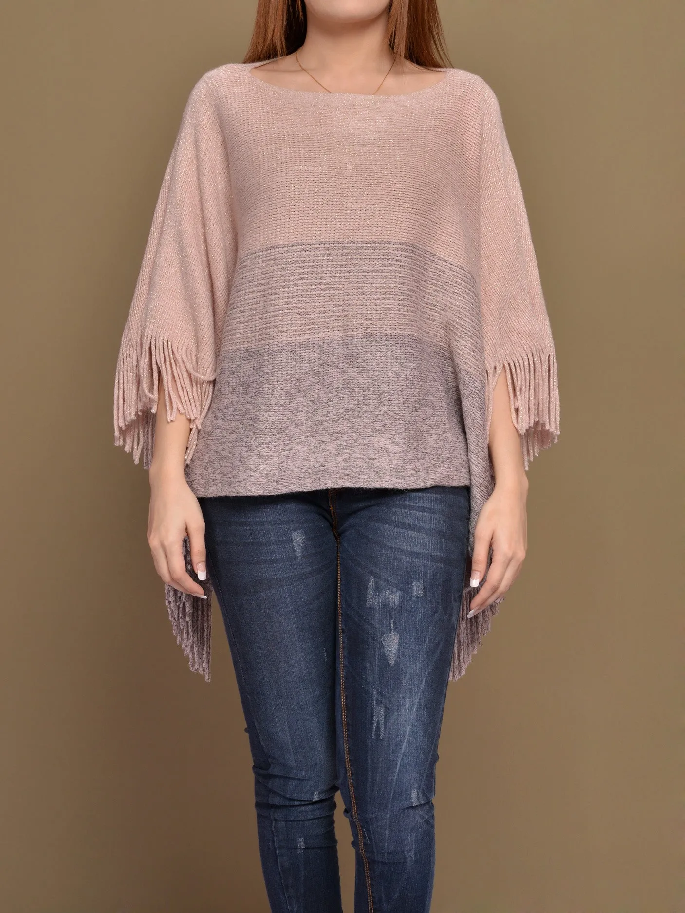 Woolen Shimmer Poncho