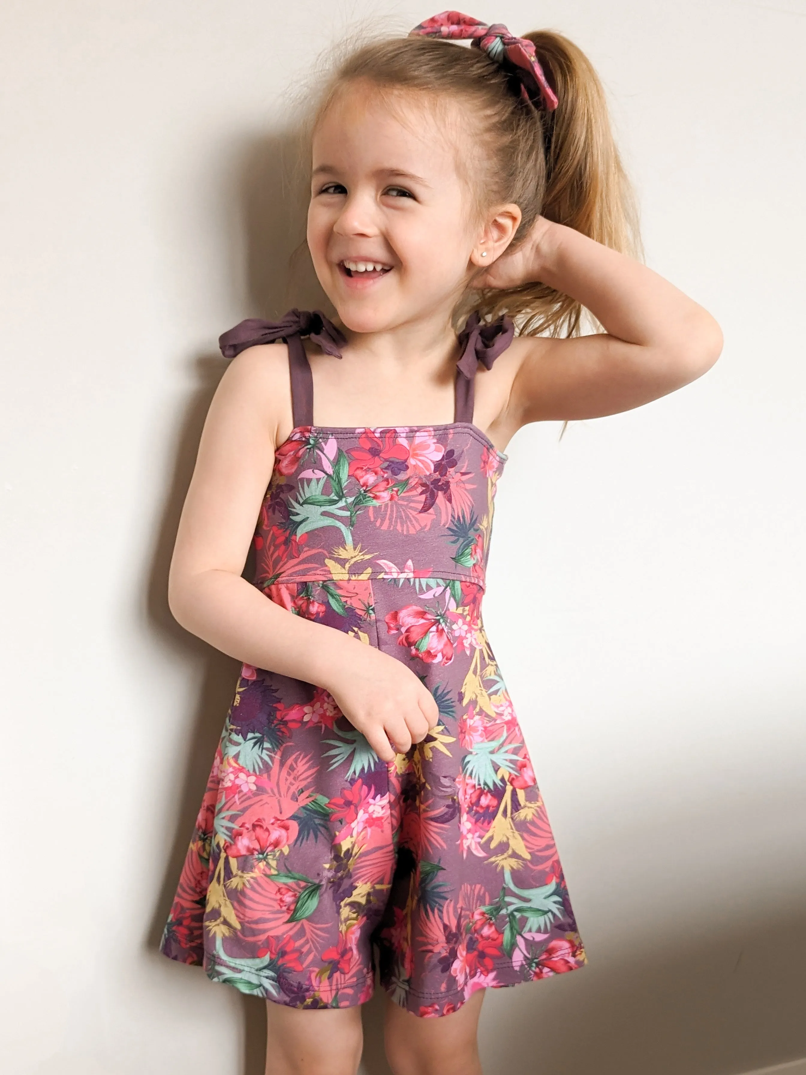 Youth Brinn Romper and Dress Digital Sewing Pattern Sizes NB-16Y