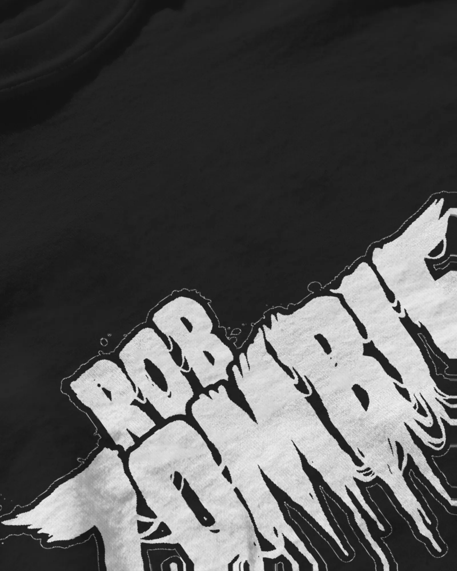 Zombie Printed Black Oversized T-shirt